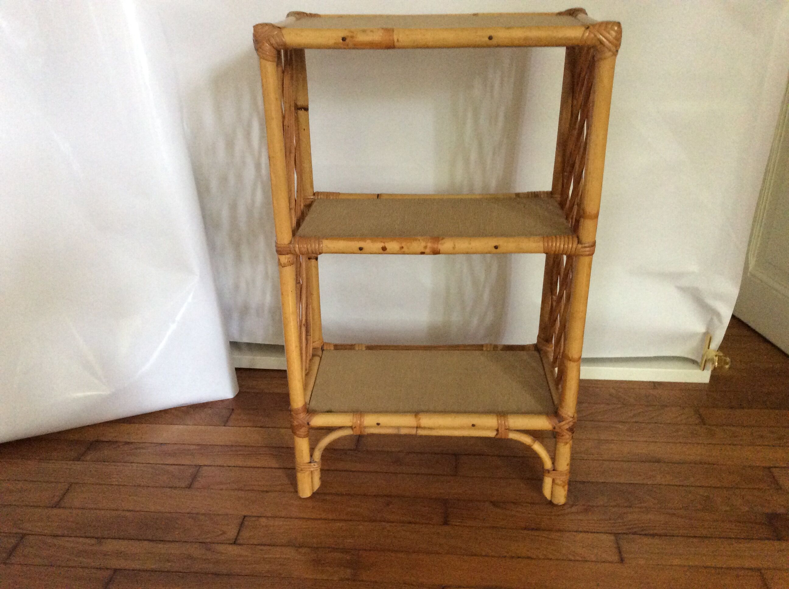 Vintage rattan shelf