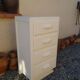 Art Deco chest of drawers in white painted wood with 4 drawers