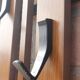Vintage wall dressing coat hanger in Teck and Steel, Denmark, 1950s
