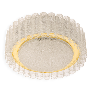 Superb glass tube ceiling light from Murano by Doria, Germany, 1960s.