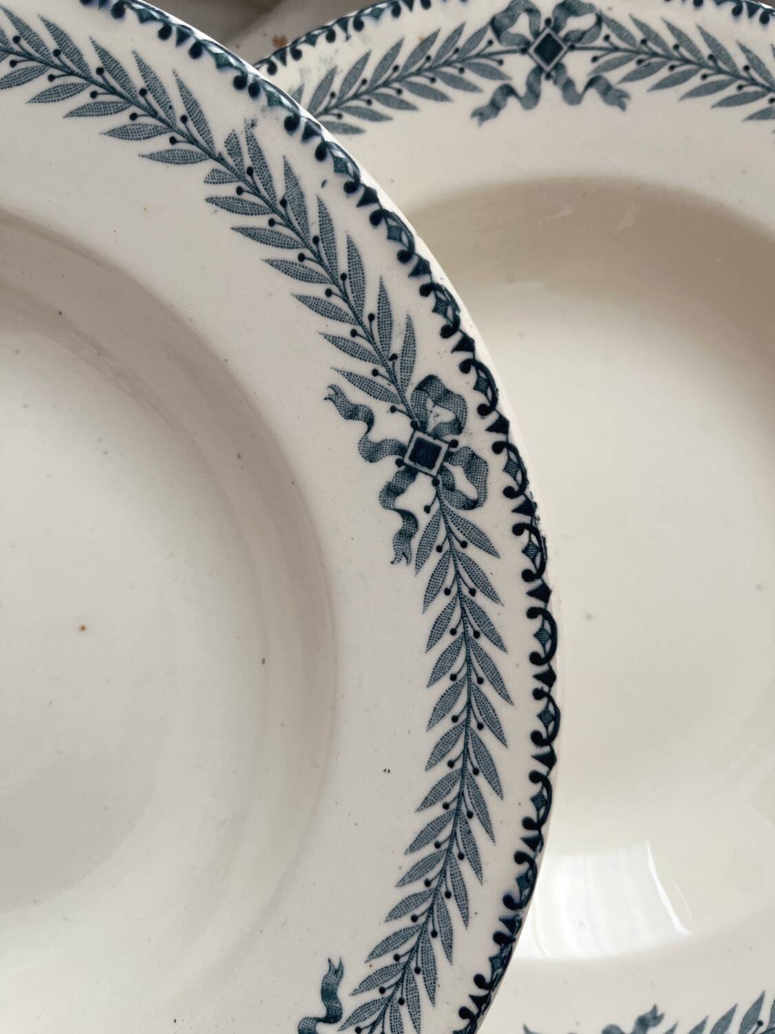 10 deep iron earthenware plates “Chinon” Choisy le Roi