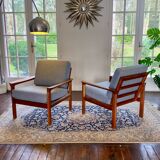 Danish Komdort armchair pair in teak – 1960s