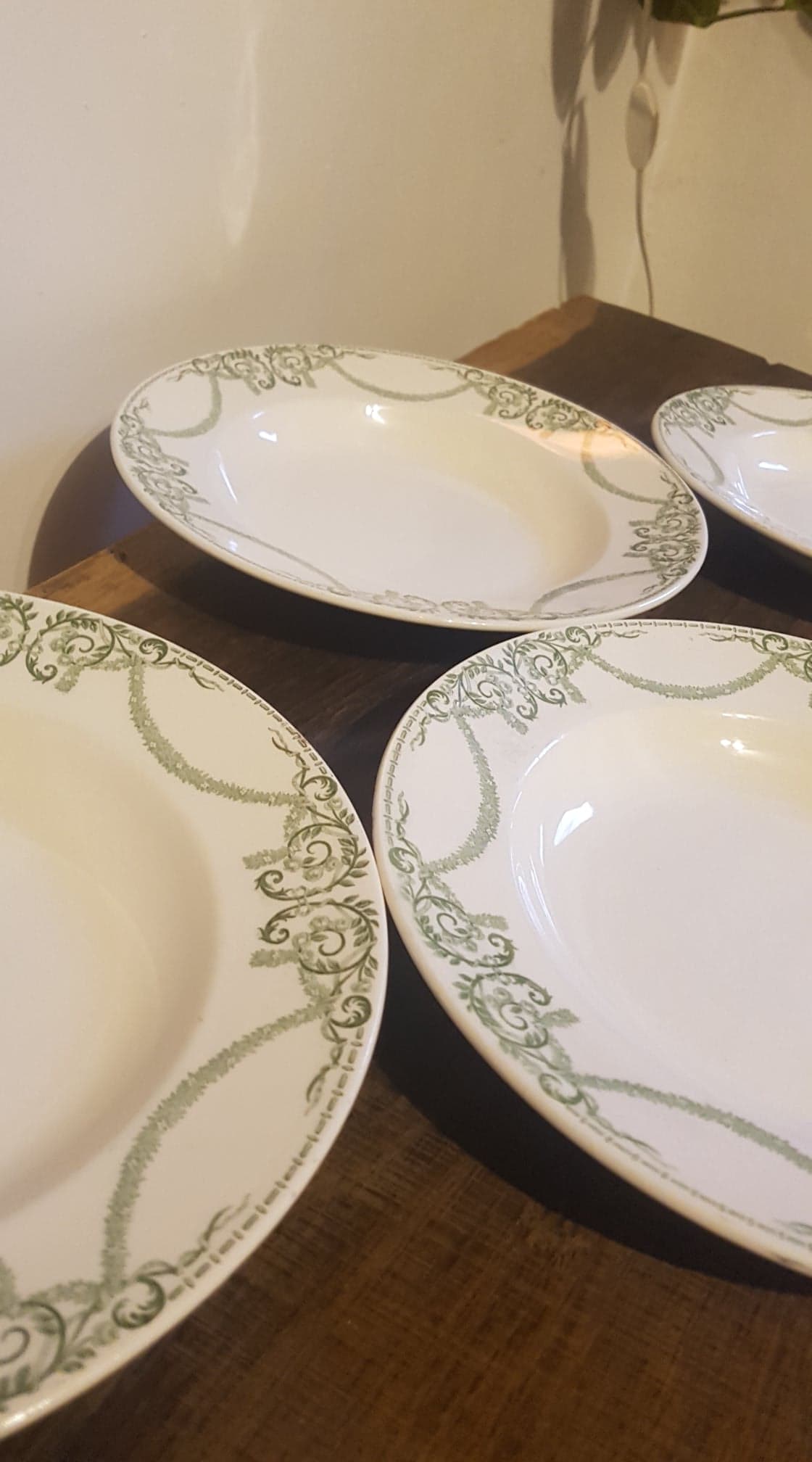 Lot of 4 plates Creil and Montereau Service Napoleon