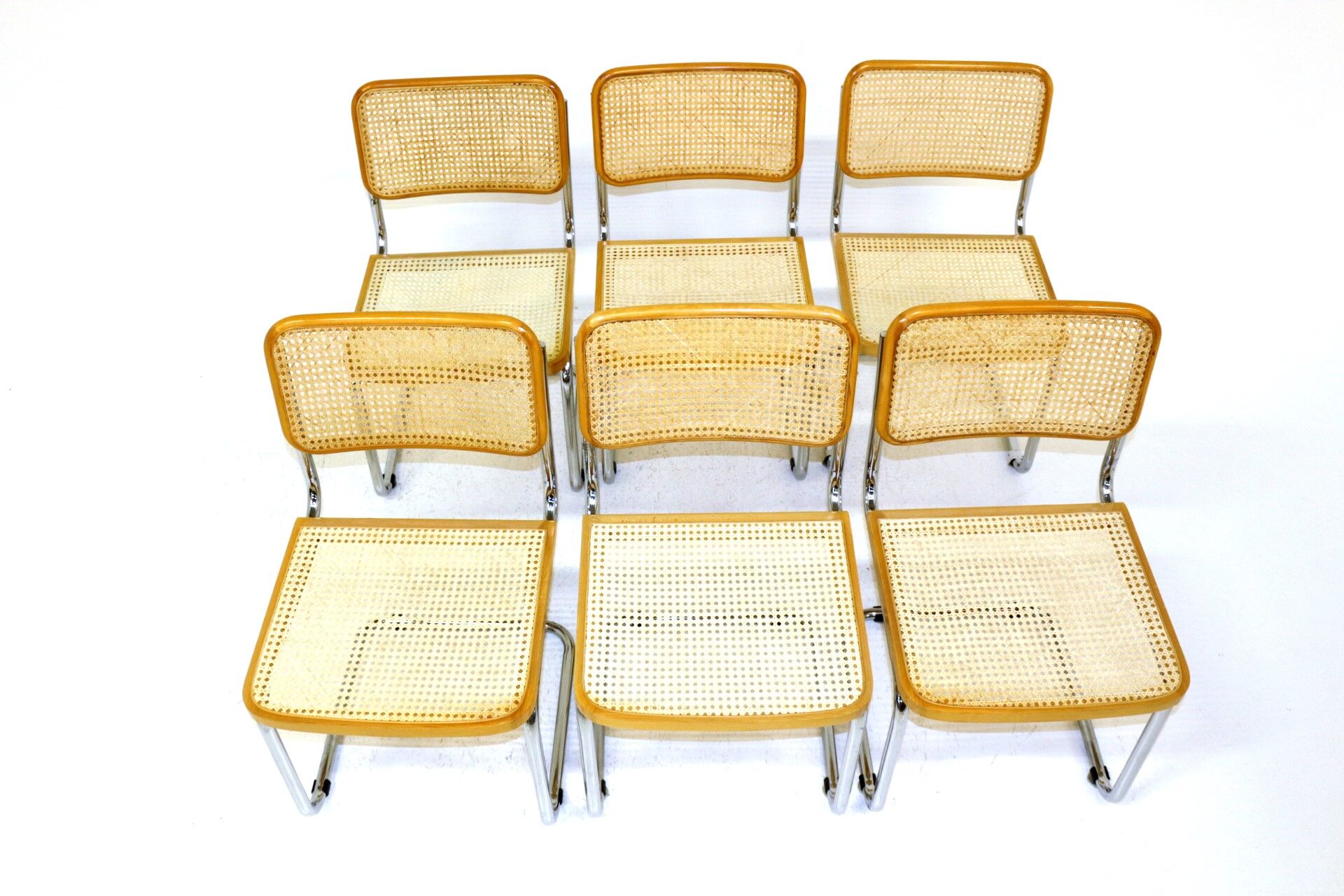 Set de 6 chaises "S32", Marcel Breuer, Italie 1970