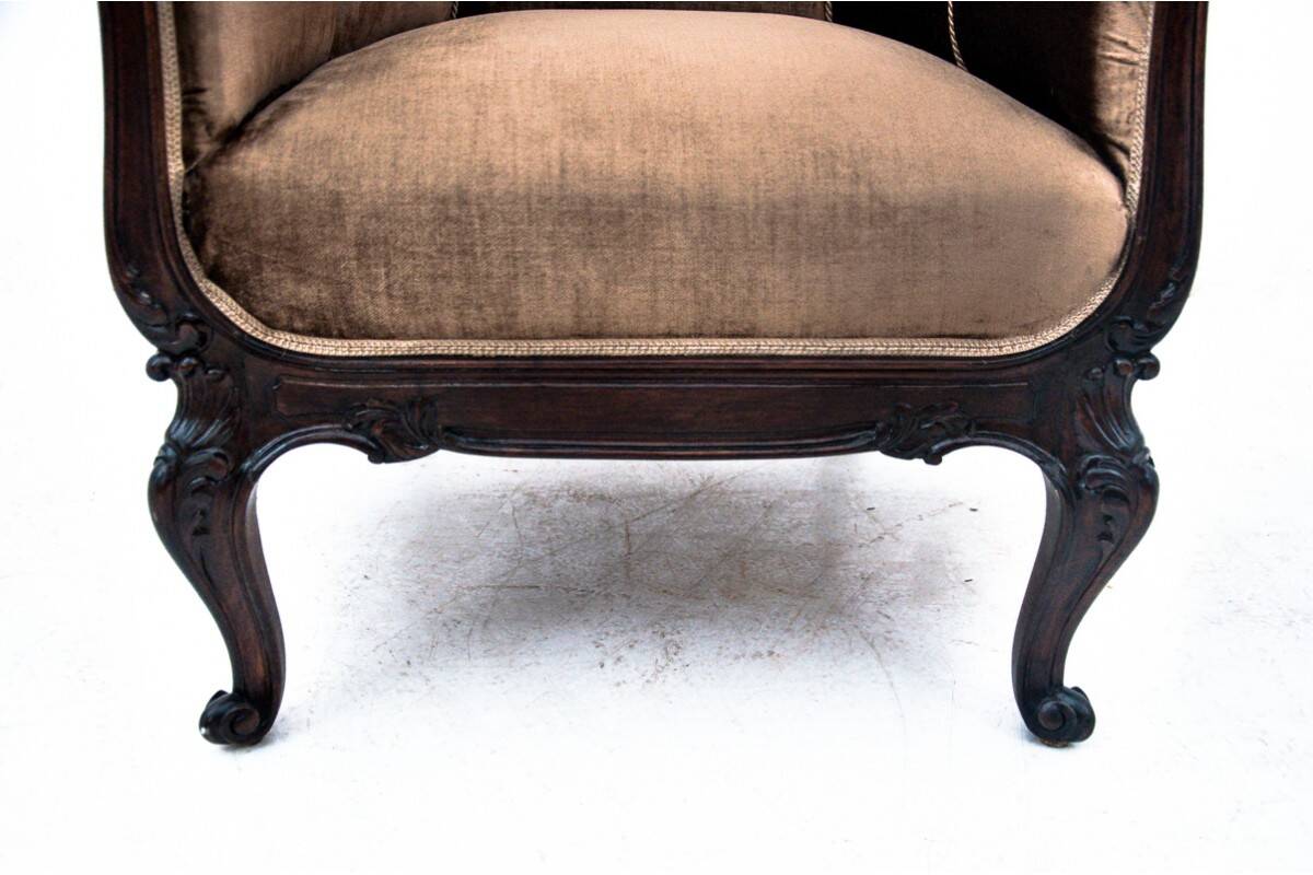 A pair of antique armchairs, Northern Europe, around 1890.