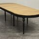 Elegant extendable oak table and black legs, 6/16 covers