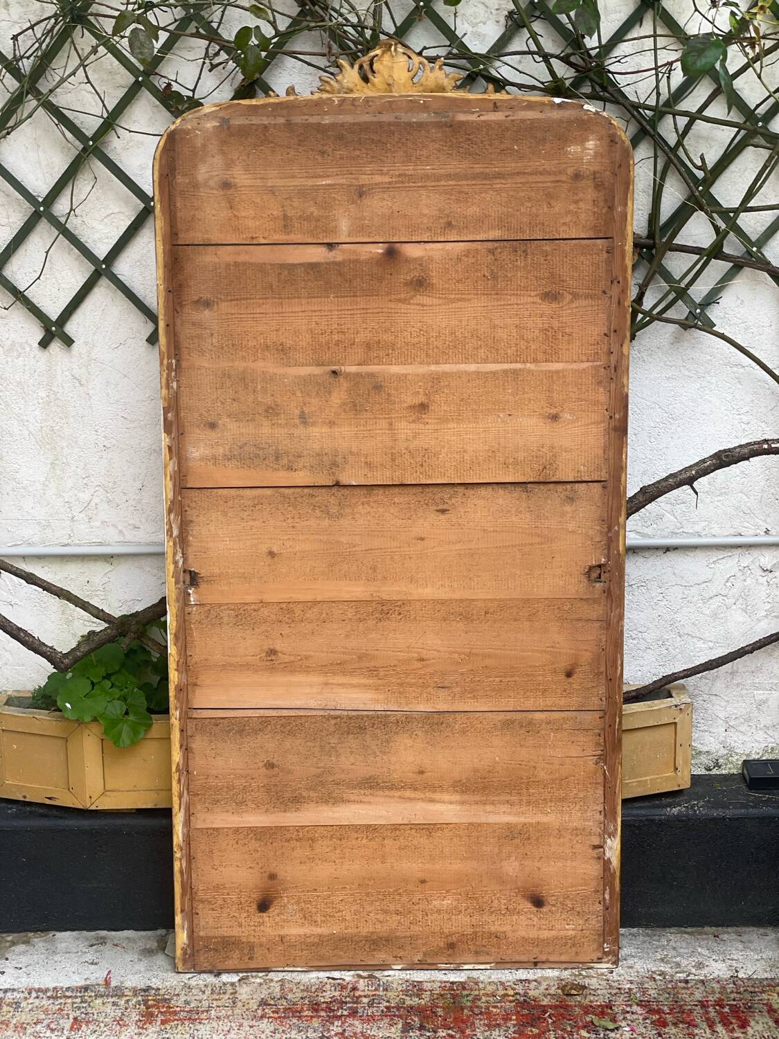 Large mirror gilded with gold leaf (173x85)