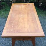 Vintage table René Gabriel in beech period reconstruction