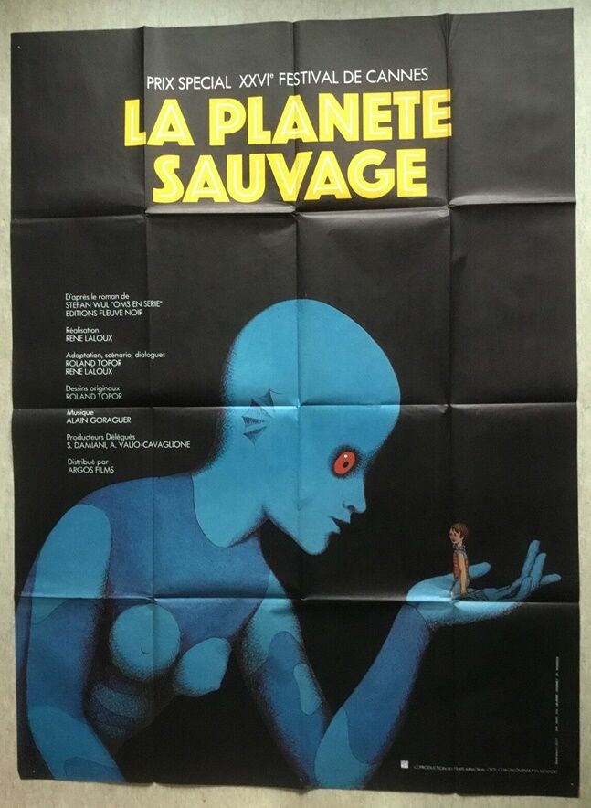 original poster 1973 the wild planet Roland Topor 120x160 animation