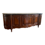 Antique Louis XV style wood and marble sideboard