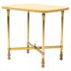 Side table in brass and lacquered goat skin by Aldo Tura, Italy, 1950s.