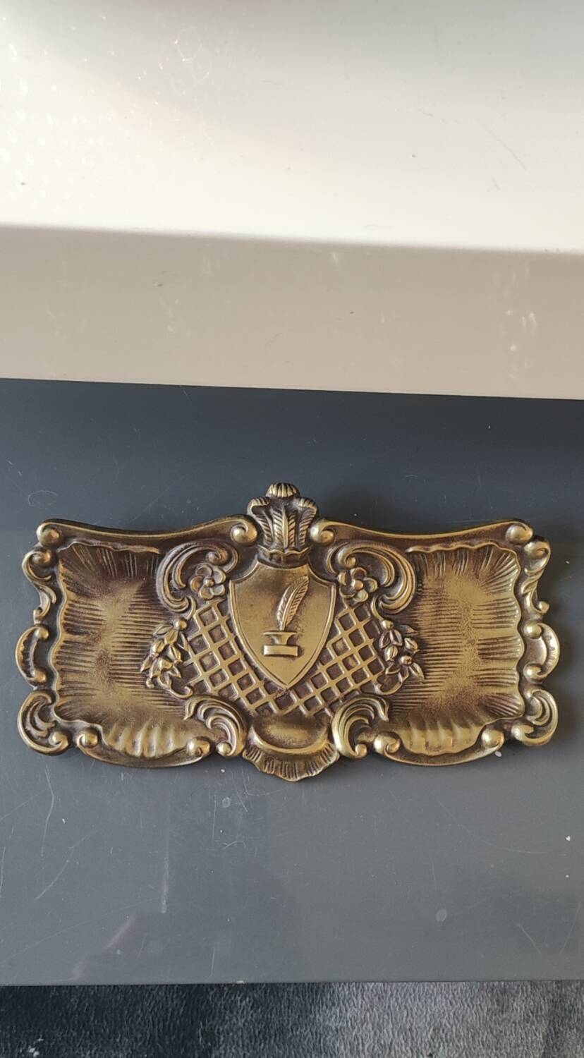 Purse style Rocaille/Napoleon III in aged gold patina brass