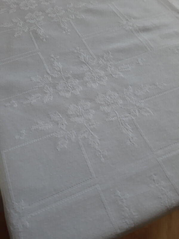 Embroidered damask square sheet