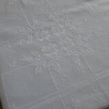 Embroidered damask square sheet