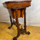 A Romantic Victorian Burr Walnut Sewing & Work Table Mid–Late 19th Cen