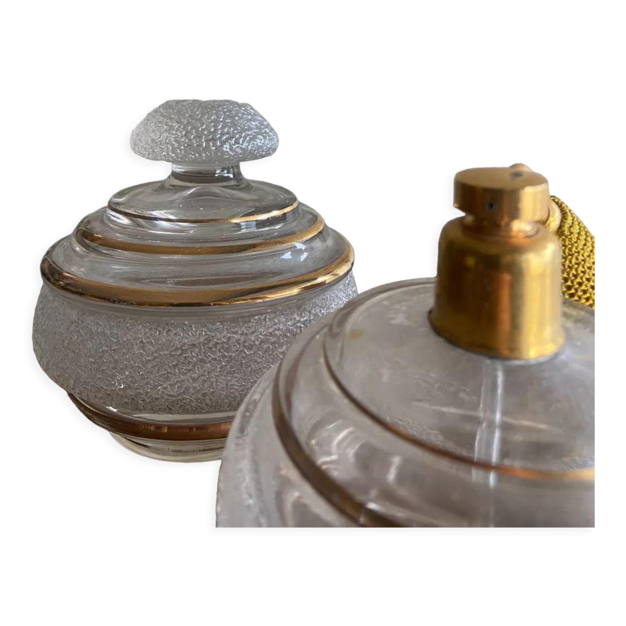 Trio of glass toiletries