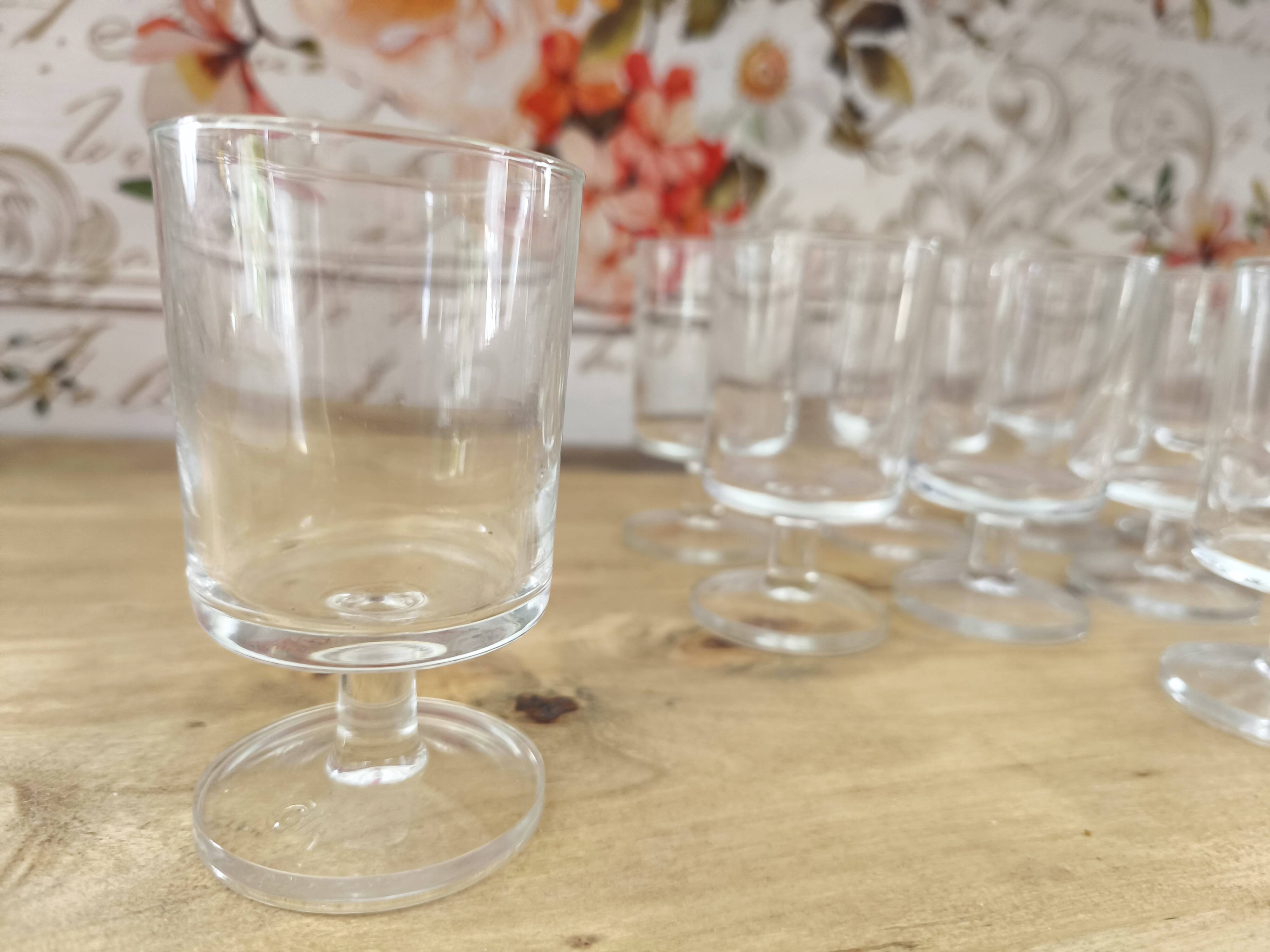 Set of 11 vintage Luminarc wine glasses, Sweden model, transparent, 10cl