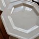6 vintage octagonal pearl-edged porcelain dessert plates - Johnson Brothers