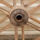 Old teak plow wheel