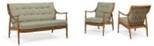 Two-seater sofa and pair of Peter HVIDT armchairs