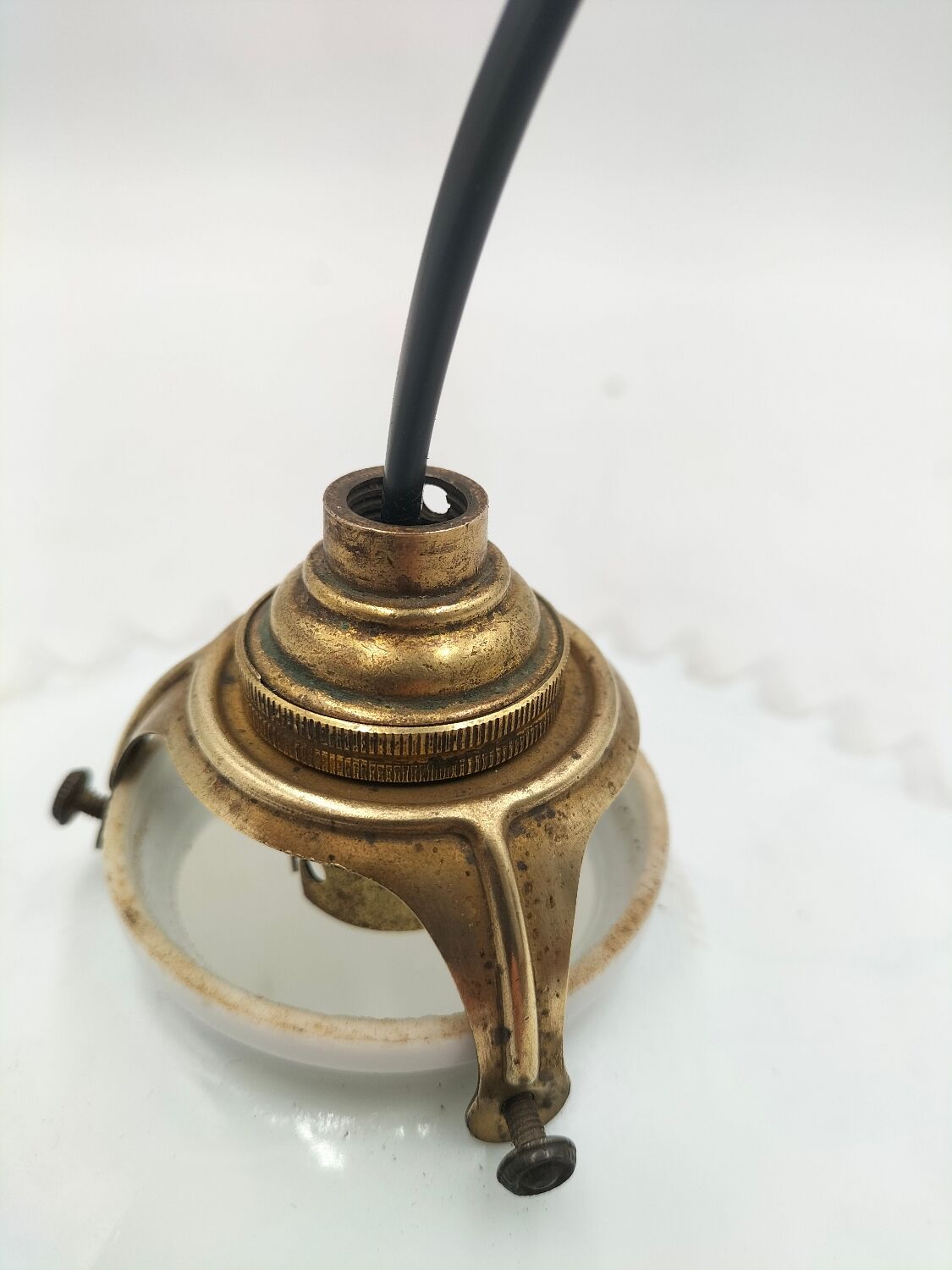 Opaline glass pendant light