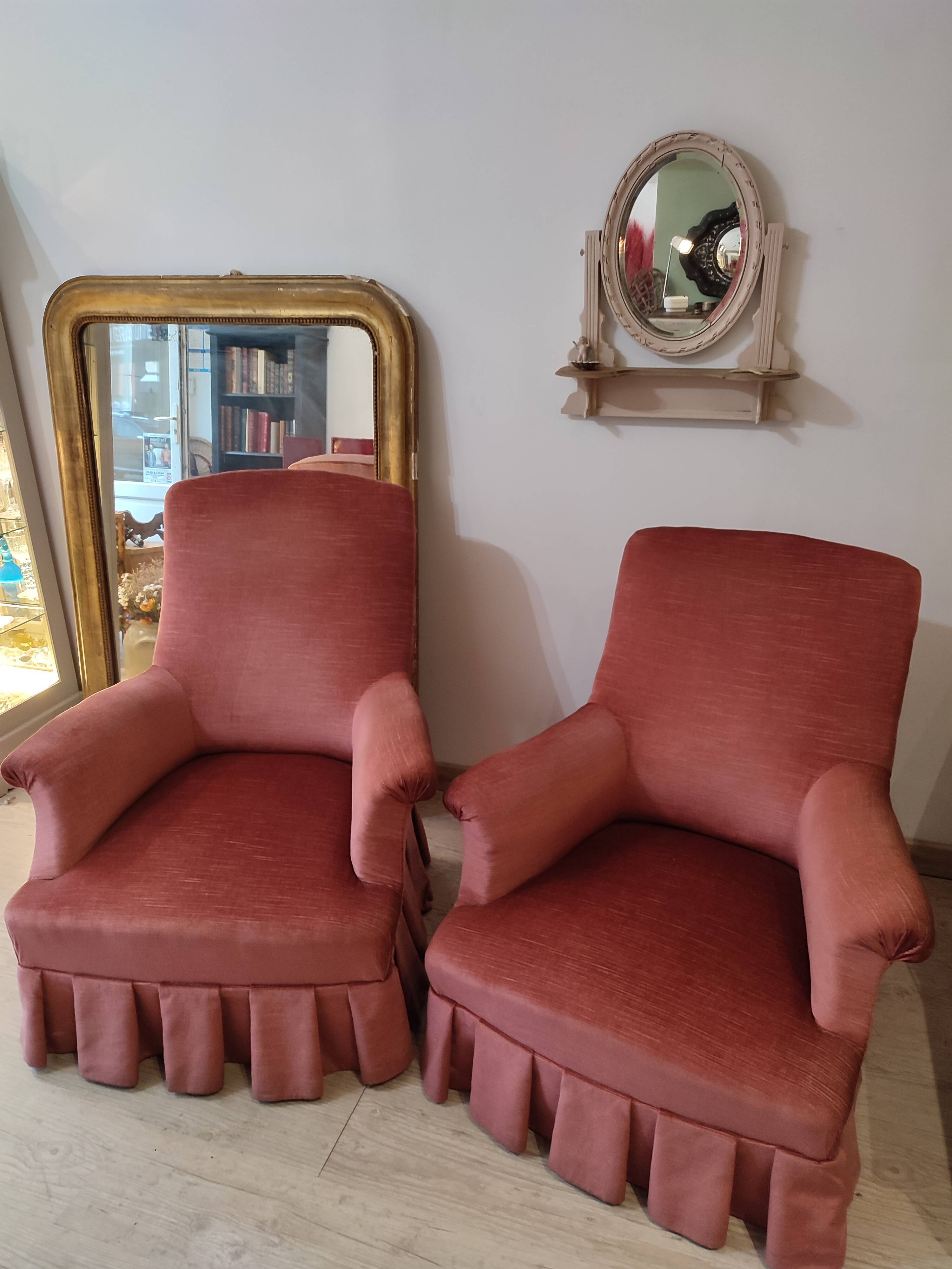 Paire de fauteuils anglais