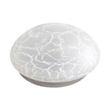 Plafonnier en verre moderniste veb narva allemagne années 1970.