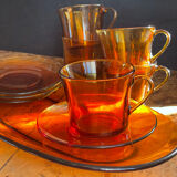 Presentation dish 60s amber