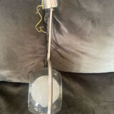 Modernist suspension 1970. Chrome and smoked globe.