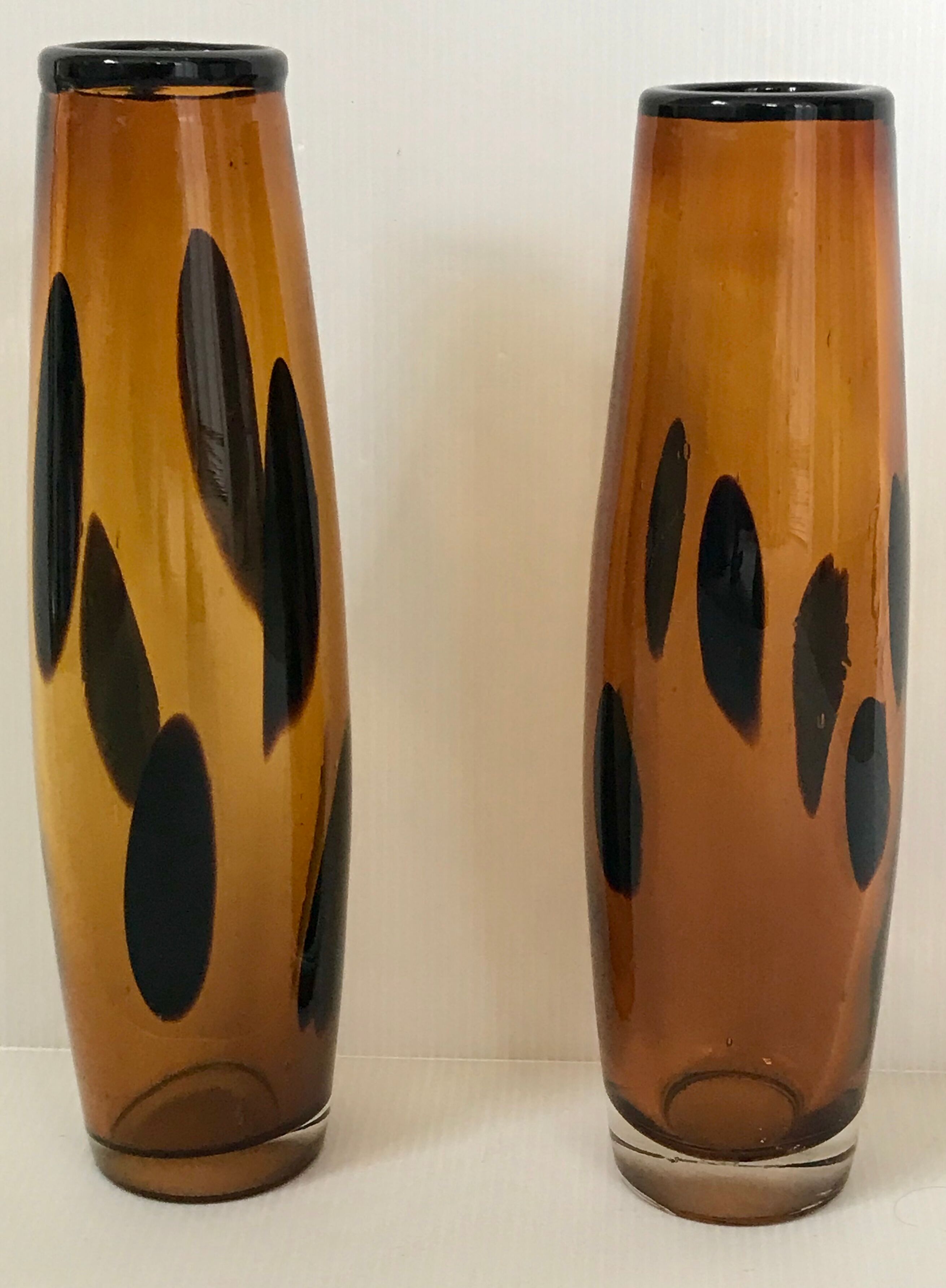 Pair of Murano glass vases