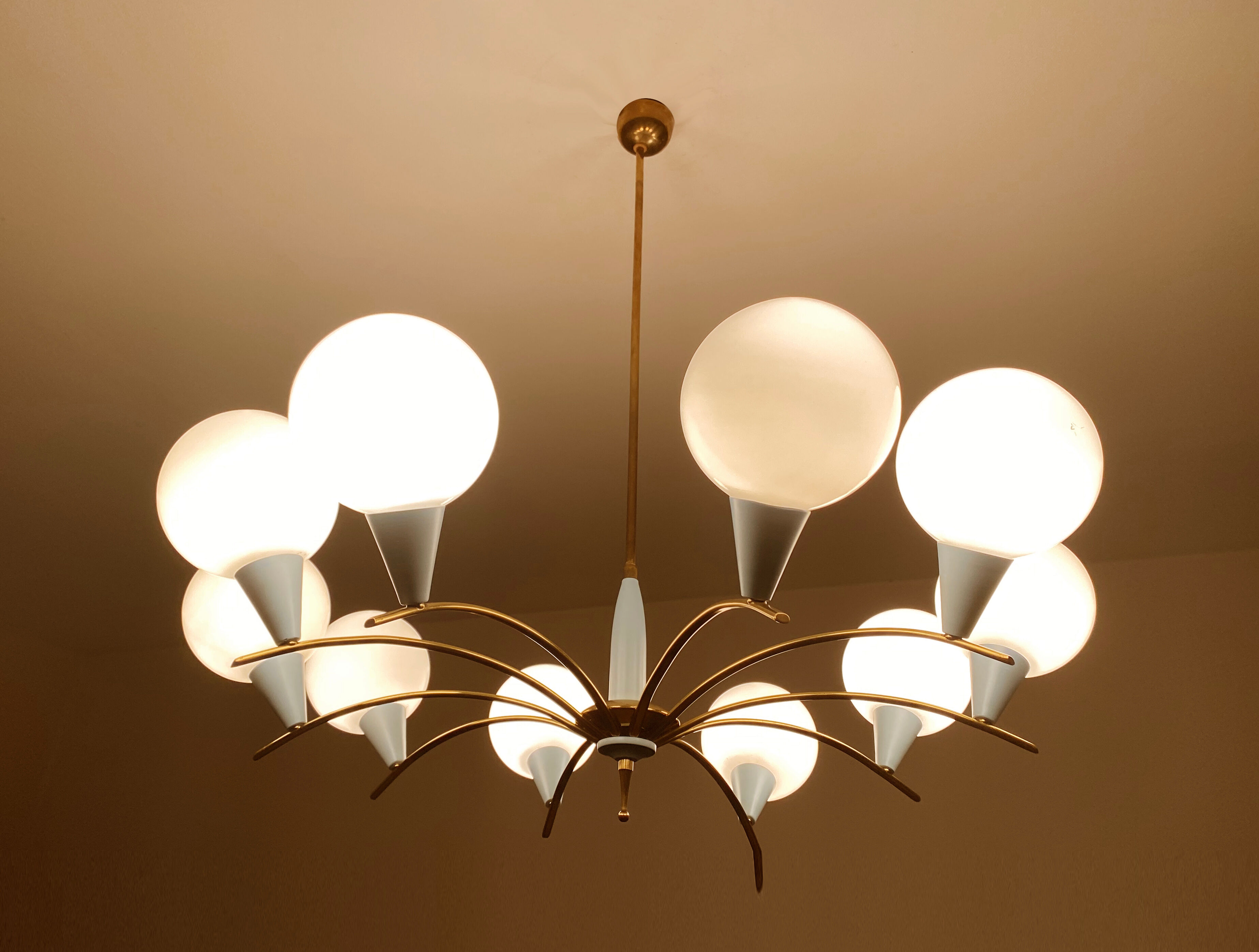 Vintage chandelier italy, 50s