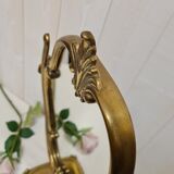 Golden mirror on swivel stand 36x50cm