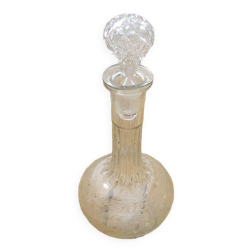 Old art deco style glass wine decanter
