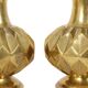 Pair of Brass Vases, Geometric Design, 15 cm