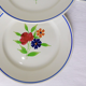 Set of 4 vintage dessert plates from the Badonviller porcelain factory