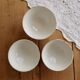 Vintage trio of coffee with milk porcelain in white – Frieze and border do