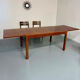 Extendable dining table Italian design 60 geometric rosewood