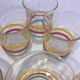 Set of 7 old tricolor glasses