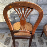 Pair of caned chairs in Louis XVI style