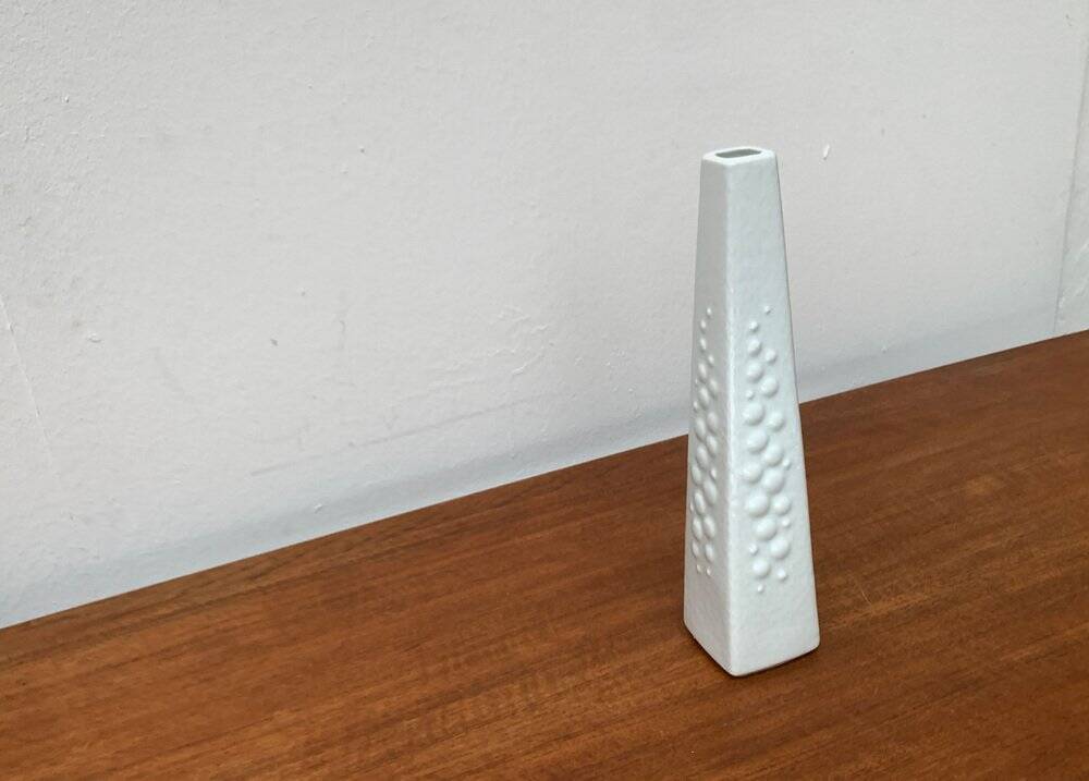 Vintage white porcelain vase from KPM Royal Porcelain, 1970s.