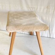 Tabouret moderniste en bois massif - années 50/60