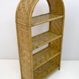 Paire de petites bibliothèques italiennes en bambou, années 1970