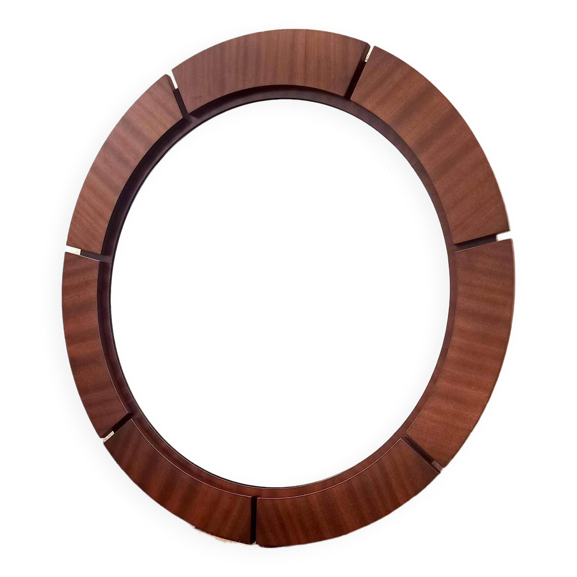 Large round mirror mahogany end 60 diameter 106.7 cm