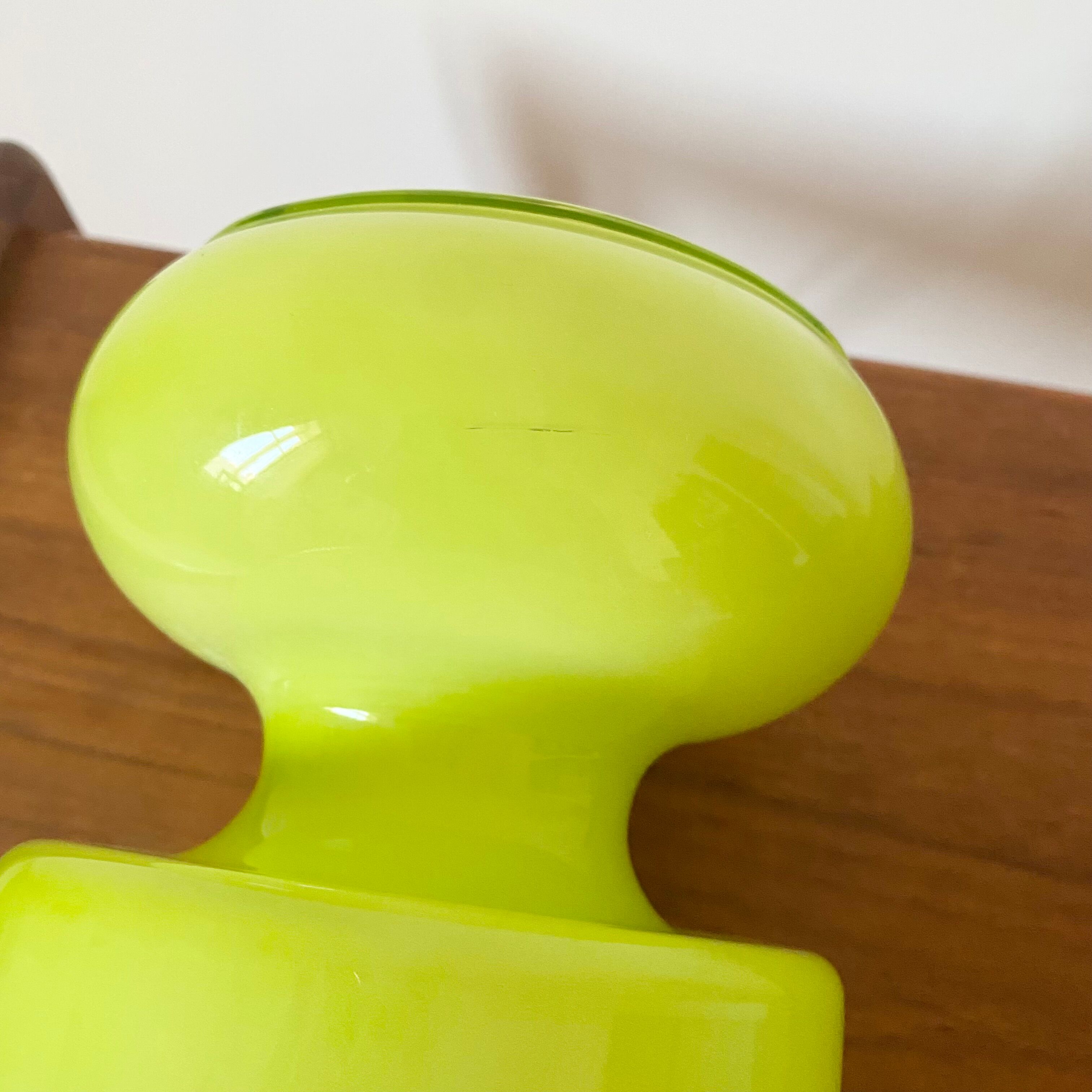 Blown glass mushroom lamp