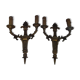 Pair bronze sconces