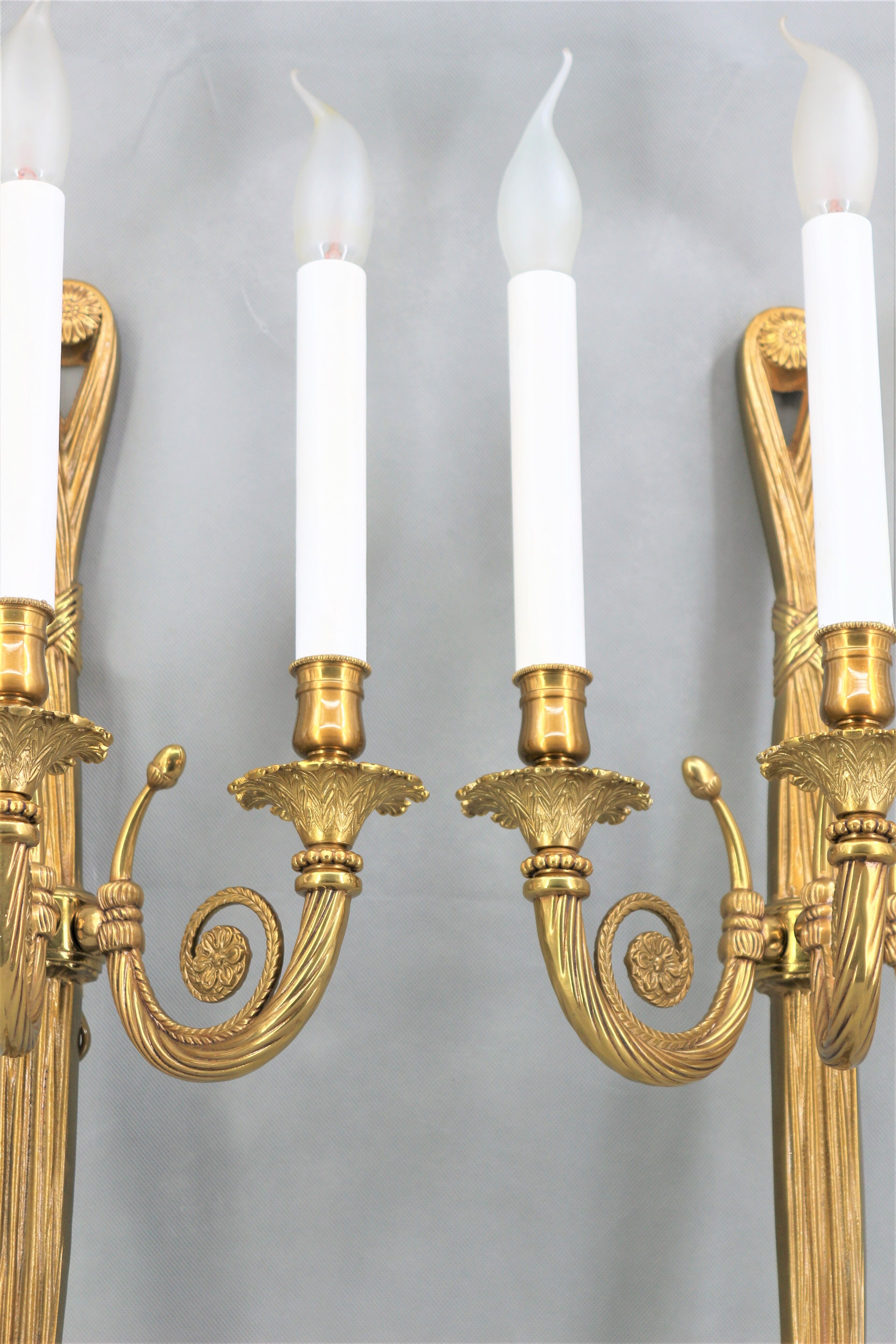 Pair of  Lucien Gau wall lamps