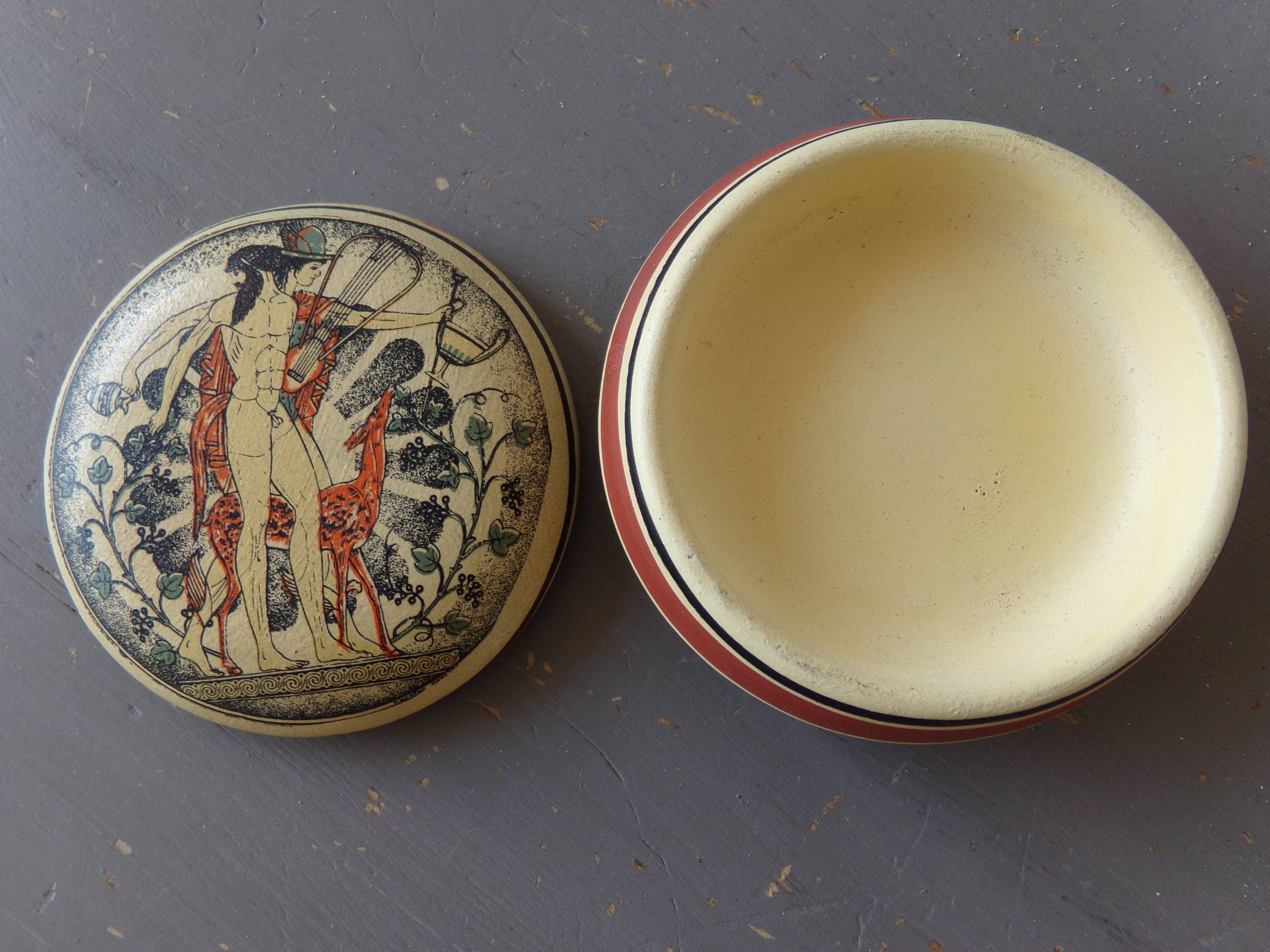 Terracotta box with Greek décor