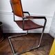4 Matteo Grassi cantilever chairs in cognac leather