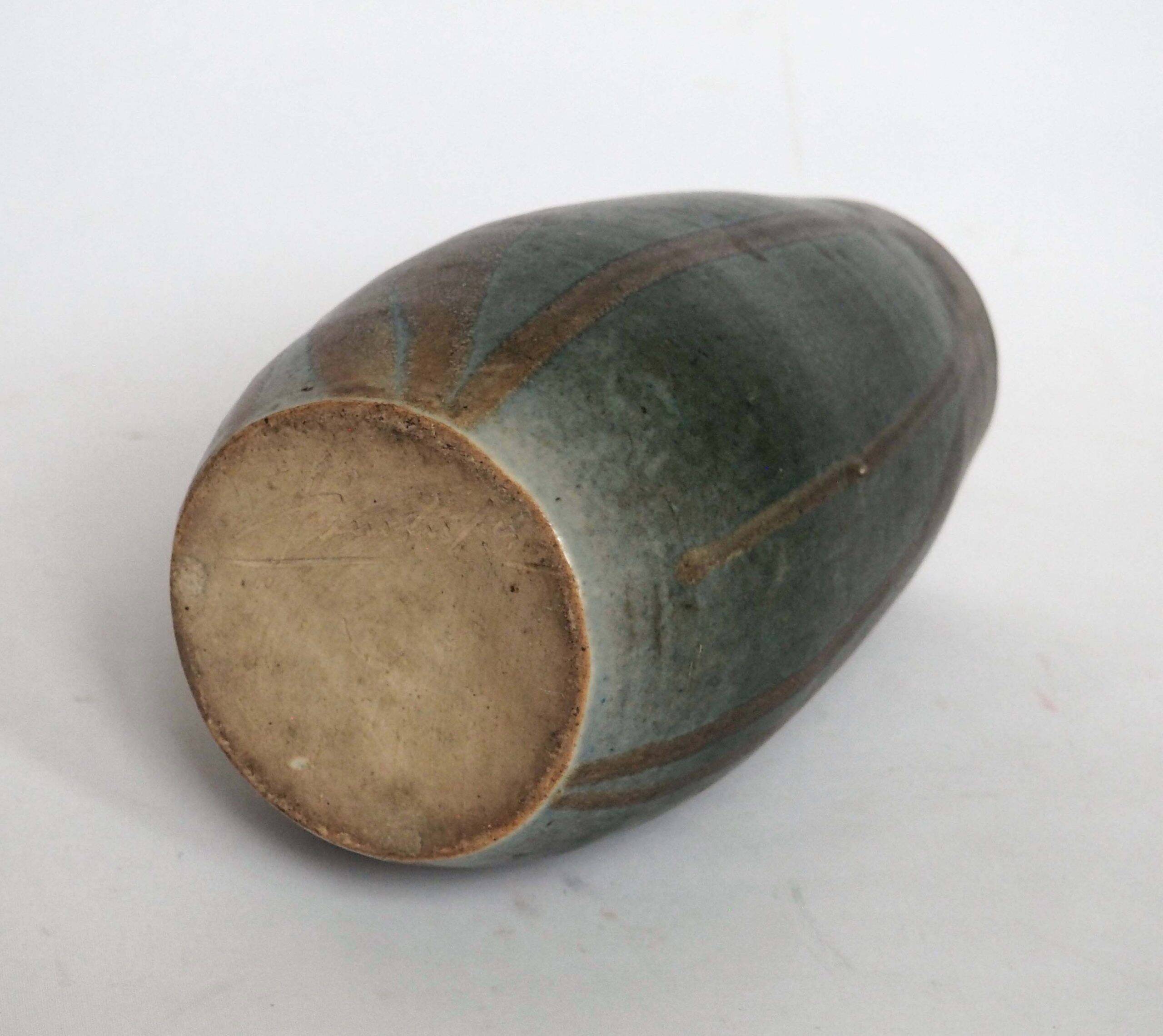 Stoneware vase signed Pointu