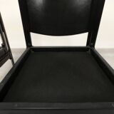 Matteo Grassi black leather dining chairs